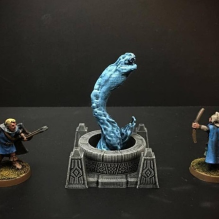 Profundizando Decoración: Serpiente de Agua (28mm/escala Heroica)