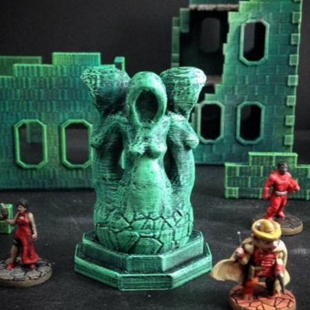 Arcane Statue: The Hooded Sisters (15mm scale)