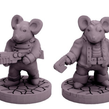  Mouse pookah fringers (18mm scale)  3d model for 3d printers
