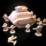 Modelo 3d de Gilgamesh patrón de tanque de batalla (18 mm escala) para impresoras 3d