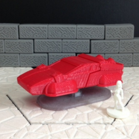  Serengeti lazerdream (80's hovercar in 18mm scale)  3d model for 3d printers