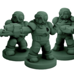  Mercenary troopers in enviro-armor (18mm scale)  3d model for 3d printers