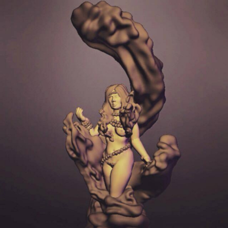  Njordsdottir (sea giantess, 18mm scale)  3d model for 3d printers