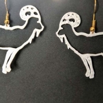  Goat outline earring  3d model for 3d printers