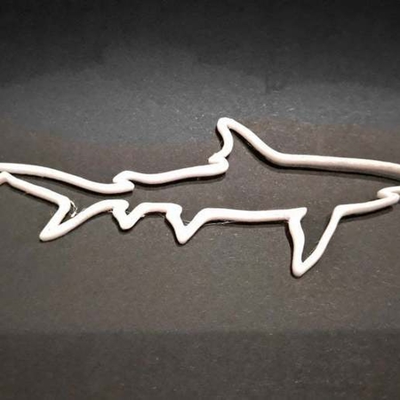  Shark outline  3d model for 3d printers