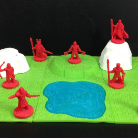  Wayfarer modular grassland tiles (18mm scale)  3d model for 3d printers