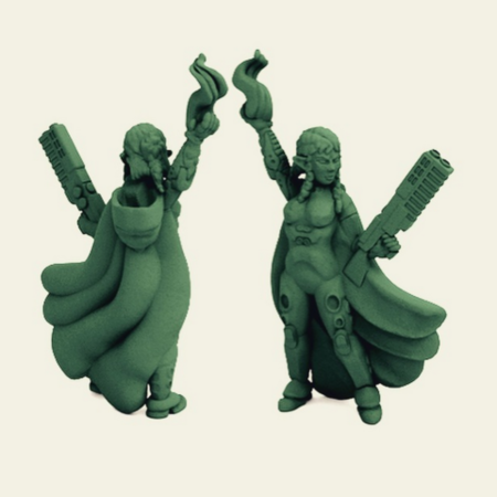  Elf street mage bust  3d model for 3d printers