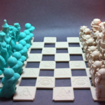 Modelo 3d de Los robots frente a los asistentes de ajedrez para impresoras 3d