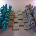  Robots versus wizards chess set  3d model for 3d printers