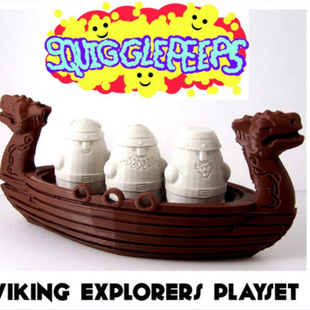 Modelo 3d de Squigglepeeps: viking exploradores playset para impresoras 3d