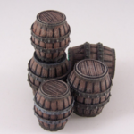  Delving decor: medieval barrels  3d model for 3d printers