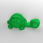 Modelo 3d de Tortuga llavero / smartphone stand para impresoras 3d