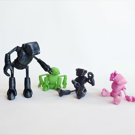  Ankly robot - 3d printed assembled  3d model for 3d printers