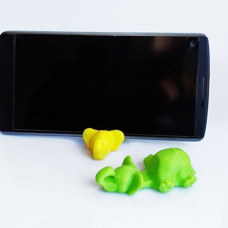  Elephant keychain / smartphone stand  3d model for 3d printers