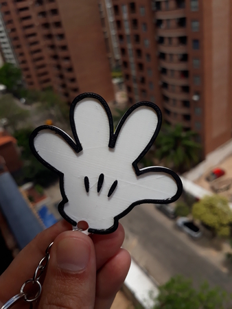 Key ring glove Mickey