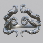 Modelo 3d de Pulpo pulsera / anillo para impresoras 3d