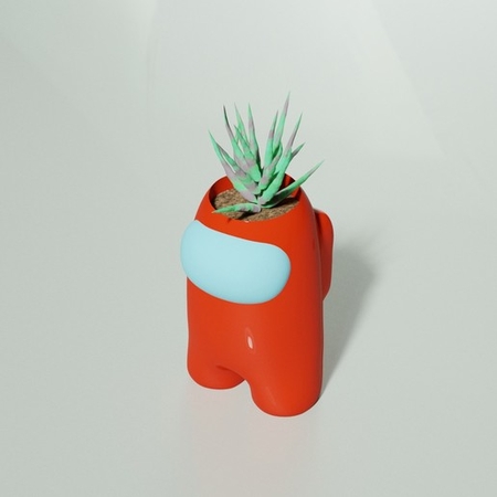  Among us flowerpot  3d model for 3d printers