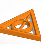  Deathly hallows rotatable necklace  3d model for 3d printers