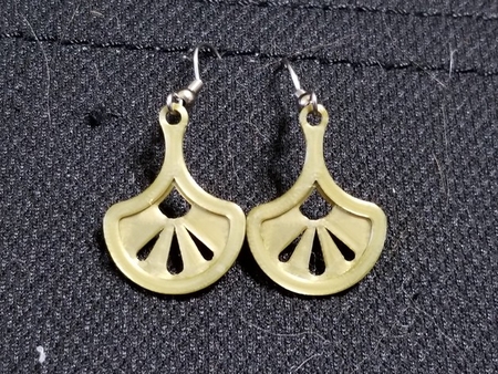  Art deco fan earring  3d model for 3d printers