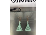  Xmas tree earrings (set)  3d model for 3d printers