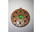  Aztec pendant with gemstones  3d model for 3d printers