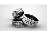  Men's ring - tyre thread  3d model for 3d printers