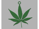 Pot weed charm earring logo symbol keychain  3d model for 3d printers
