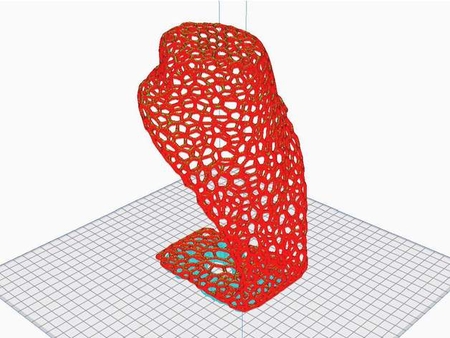 Modelo 3d de De voronoi de la joyería titular de la para impresoras 3d