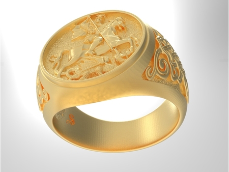  Moscow ring (saint george) stl + 3dm  3d model for 3d printers