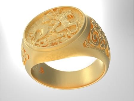 Moscow ring (Saint George) stl + 3dm