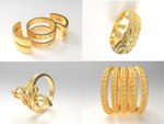 Modelo 3d de Anillos pack 2 (ver más en el paquete de 1) para impresoras 3d