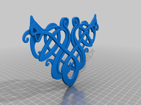 Modelo 3d de Viking pelo pin de la broche de joyería para impresoras 3d