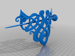  Viking hair pin brooch jewellery  3d model for 3d printers