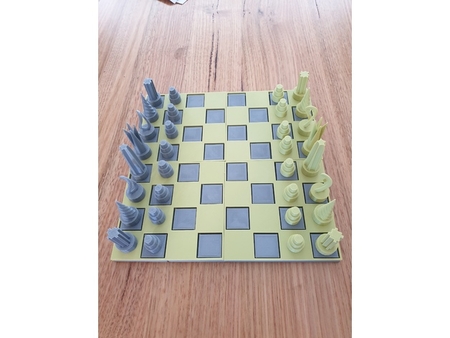  Full size modular chess board and pieces  3d model for 3d printers