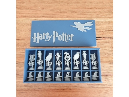 Modelo 3d de Harry potter juego de ajedrez y caja de presentación para impresoras 3d