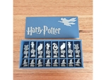  Harry potter chess set and display box  3d model for 3d printers