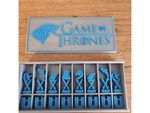  Game of thrones chess set and box  3d model for 3d printers