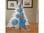  Christmas tree and baubles ornament  3d model for 3d printers