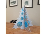  Christmas tree and baubles ornament  3d model for 3d printers