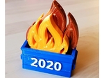 Modelo 3d de 2020 multi-color del contenedor de fuego para impresoras 3d