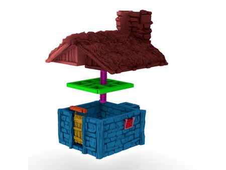Simple Stone Shack and Thatch *Complete Item* *Promotional**
