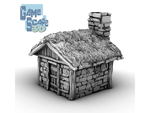  Simple stone shack and thatch *complete item* *promotional**  3d model for 3d printers