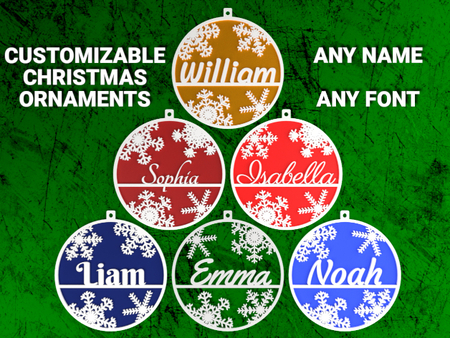 Customizable Christmas Name Ornament