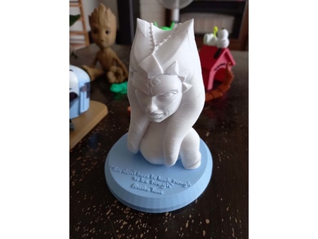  Ahsoka tano bust with base  3d model for 3d printers