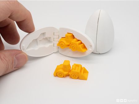  Surprise egg #3 v2 - tiny wheel loader  3d model for 3d printers