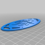  Hair clip with a rose ornament  3d model for 3d printers