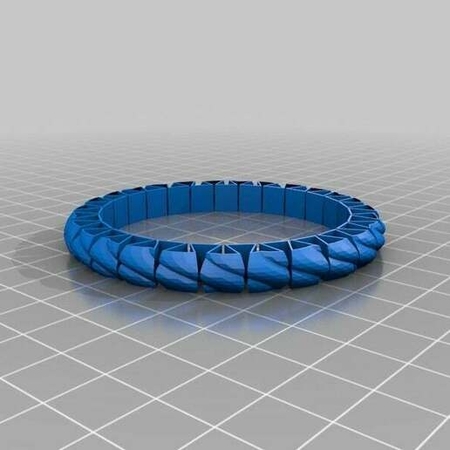 Modelo 3d de La mitad del tamaño de brazalete elástico para impresoras 3d