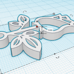  Rosa sant jordi key ring (flexible)  3d model for 3d printers