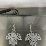 Modelo 3d de Aretes: artística de la hoja (v2 y v3) para impresoras 3d