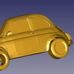 Modelo 3d de Fiat 500 llavero / llavero seat 600 para impresoras 3d